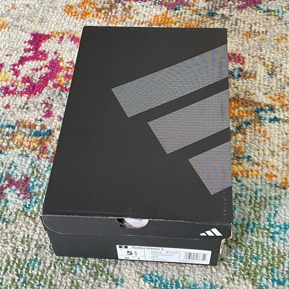 Adidas Samba Classic Leather Sneakers Black White Light Brown WOMEN'S 6.5 - Picture 10 of 11